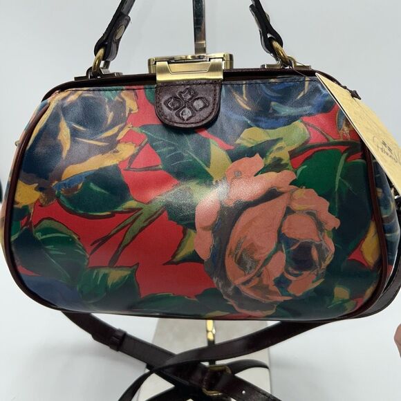 Patricia Nash Winter Bloom Hard Frame Convertible Crossbody Bag - Picture 3 of 10
